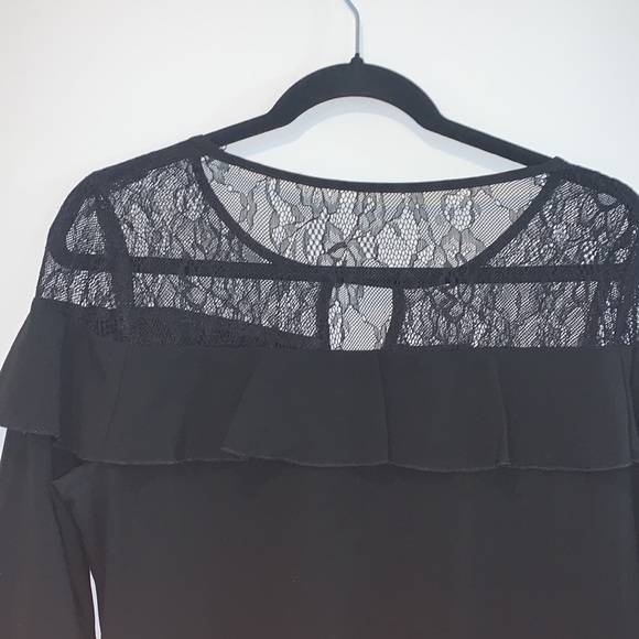 NEW! NSR Long Sleeved layered Black Top - Picture 5 of 8